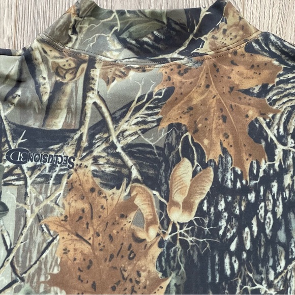 Cabela's 3D Seclusion Camo Mock Neck Long Sleeve Base Layer Shirt Size 2XL - Picture 6 of 8